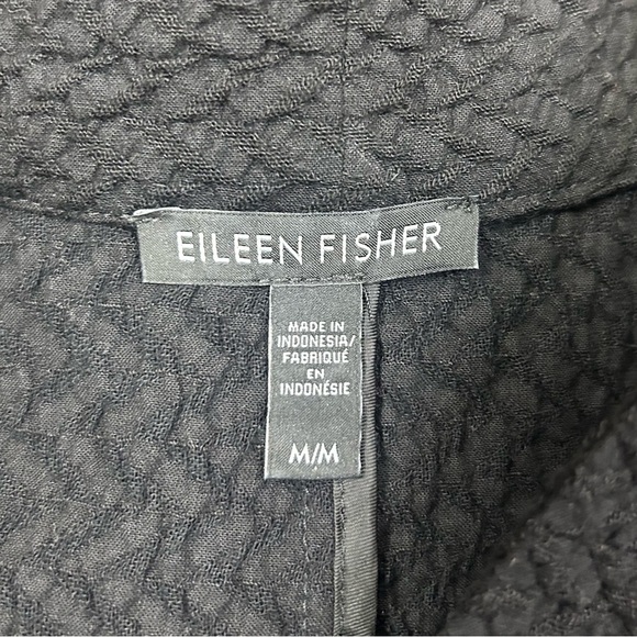 Eileen Fisher Knit Long Cardigan Med Oversized Minimalist Essential Textured - Picture 12 of 14